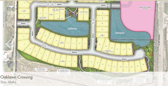 Oaklawn Crossing Subdivision plat map